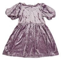 Fialové sametové šaty H&M
