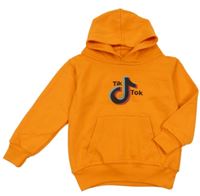 Oranžová mikina s kapucí - Tiktok