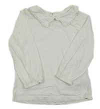 Smetanové triko s límečkem H&M