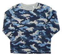 Tmavomodro-modro-šedé army triko C&A