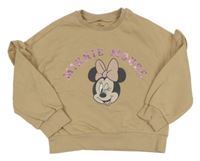 Světlehnědá mikina s Minnie a volánky M&S