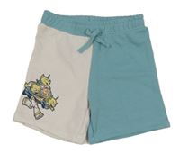 Světlemodro-bílé teplákové kraťasy s Buzzem Primark