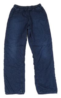 Tmavomodré teplákové jogger regular fit rifle H&M