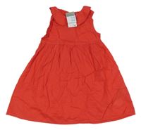 Nové - Červené lehké šaty s límečkem Primark