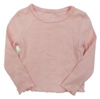 Růžové žebrované triko PRIMARK