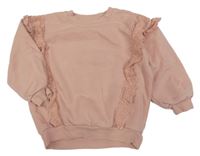 Světlerůžová mikina s madeirou Nutmeg