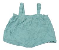 Zelenomodrý mušelínový crop top Kiki&Koko