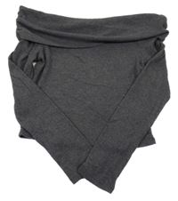 Tmavošedé žebrované crop triko Primark