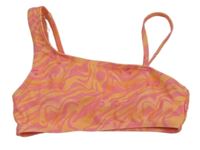 Růžovo-oranžová vzorovaná asymetrická plavková lambáda PRIMARK