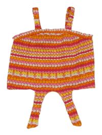 Barevný pruhovaný crop top se zavazováním Matalan