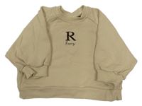 Béžová oversize mikina s písmenem