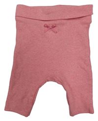 Starorůžové melírované žebrované legíny Nutmeg
