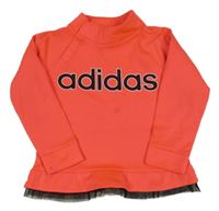 Neonově růžová sportovní mikina s logem Adidas