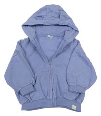 Lila propínací oversize mikina s kapucí Next