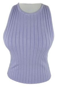 Dámský světlefialový pletený crop top H&M