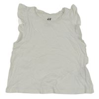 Bílé tričko s volánky H&M