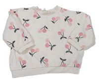 Smetanová mikina s třešněmi H&M