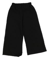 Černé mačkané lehké kalhoty H&M