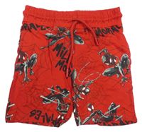 Červené teplákové kraťasy se Spider-manem Primark