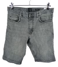 Pánské šedé riflové kraťasy H&M vel. 32