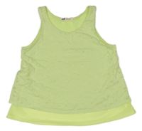 Neonově žlutý top s hvězdami H&M