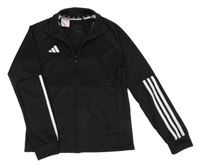 Černá sportovní funkční propínací mikina s logem Adidas