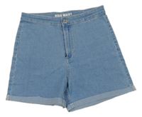 Světlemodré elastické riflové kraťasy Denim Co.