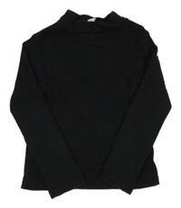 Černé žebrované triko H&M