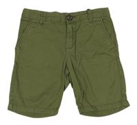 Khaki plátěné kraťasy H&M