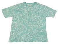 Světlezelené tričko s listy H&M