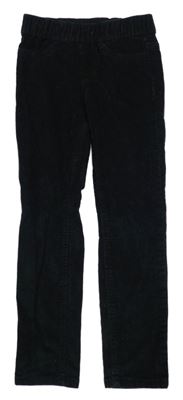 Černé manšestrové tregíny H&M