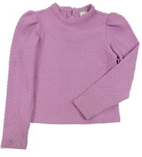 Lila vzorované mačkané crop triko shoeby