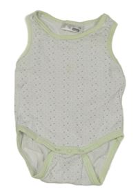 Bílo-světlezelené puntíkaté body Ergee