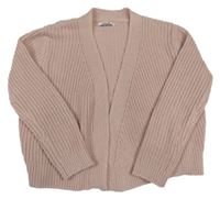 Pudrový svetrový crop cardigan Primark