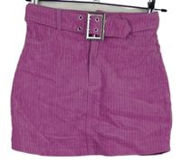 Dámská růžová manšestrová sukně s páskem Denim vel. 32