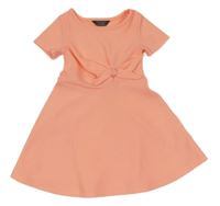 Neonově růžové strukturované šaty s uzlem Primark