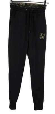 Dámské černé sportovní tepláky s výšivkou SikSilk 