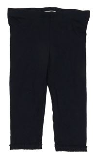 Tmavomodré capri legíny s volánky H&M