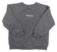 Šedá oversize mikina s nápisem Zara