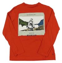 Červené triko se snowboarďákem 