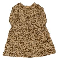 Béžovo-černé šaty s leopardím vzorem H&M