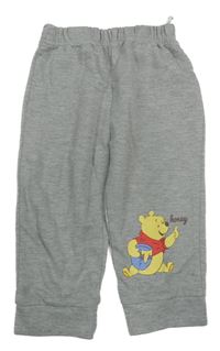 Šedé tepláky s medvídkem Pú