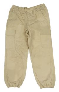 Béžové cargo cuff kalhoty H&M