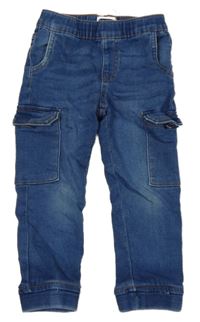 Modré jogger cargo rifle s kapsami Lily & Dan 
