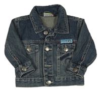 Tmavomodrá riflová bunda s nášivkou Topolino