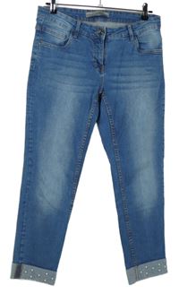 Dámské světlemodré skinny crop rifle s perličkami Blue Motion