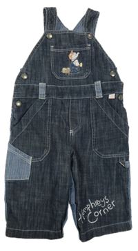Tmavomodro-modré laclové rifle se slonem Mothercare