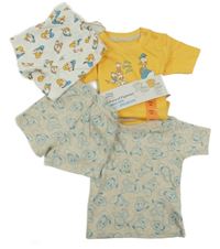 Nové - 2x pyžamo - žluto-bílé s Donaldem + béžové s Donaldem Primark