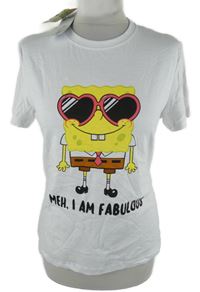 Nové - Dámské bílé tričko se SpongeBobem 