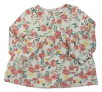 Smetanová květovaná tunika Primark
